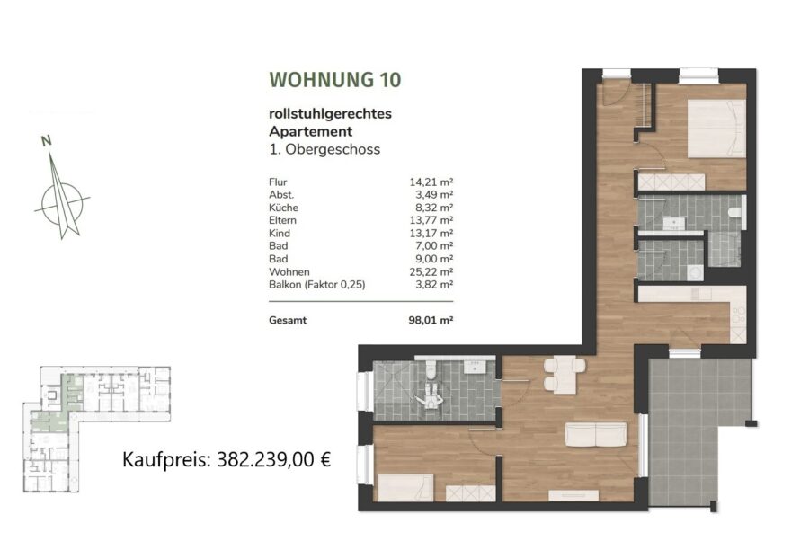 Wohnen am Urwald - 17 moderne Eigentumswohnungen in Neuenburg- kaufen oder mieten - WE 10 (34682)