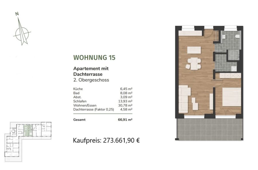 Wohnen am Urwald - 17 moderne Eigentumswohnungen in Neuenburg- kaufen oder mieten - WE 15 (34683)