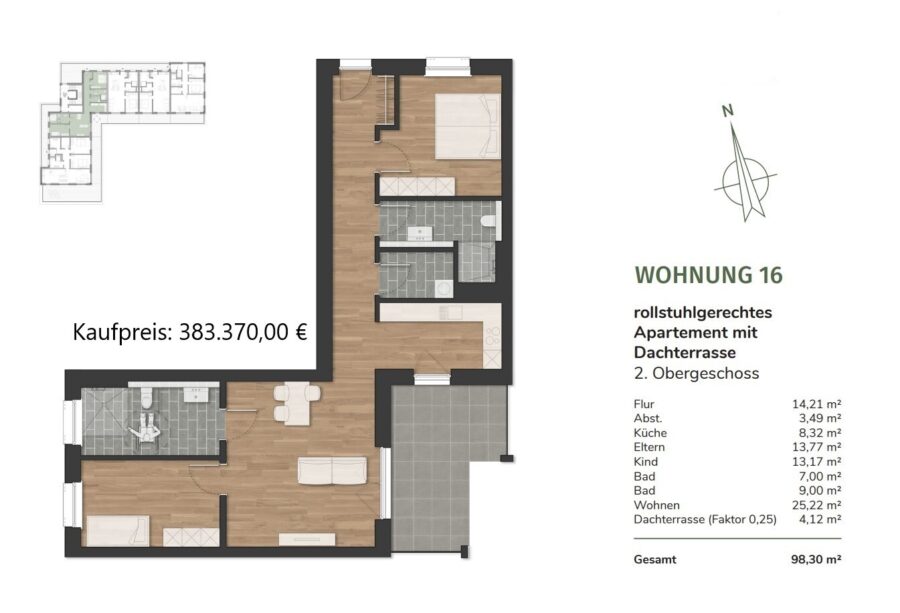 Wohnen am Urwald - 17 moderne Eigentumswohnungen in Neuenburg- kaufen oder mieten - WE 16 (34684)